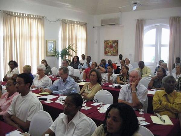08 CEO Conference.jpg - Conference participants enjoy a lecture on the benefits of the Transcendental Meditation Programme for business and health.